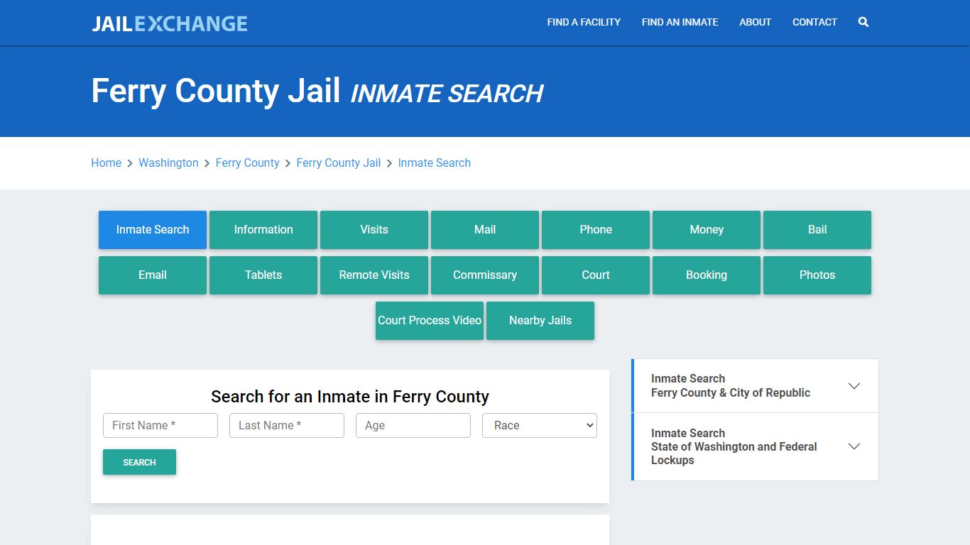 Ferry County Jail, WA Inmate Search: Roster & Mugshots